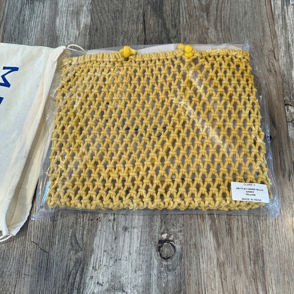NEW Clare V. Sandy Tote Yellow - Picture 5 of 10